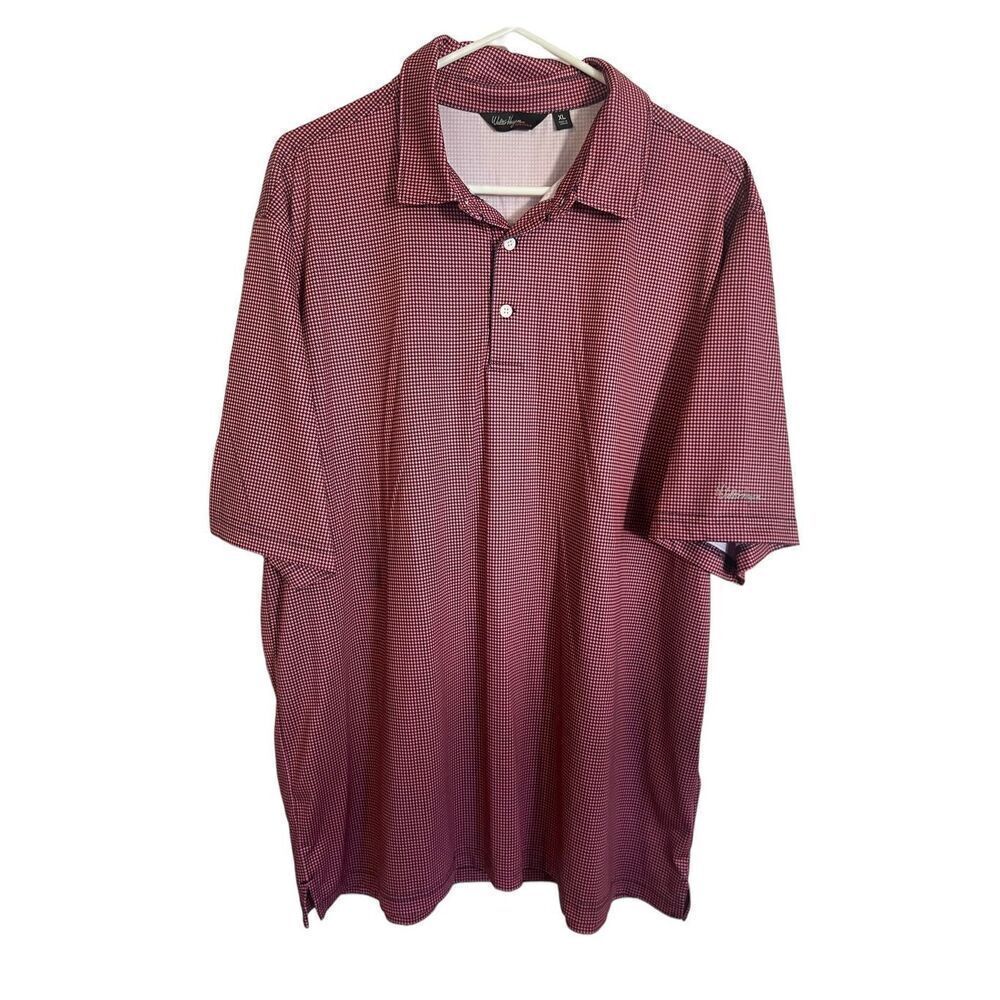 Walter Hagen Essentials Mens Mauve & Black Pointed Collar Polo Shirt Extra Large